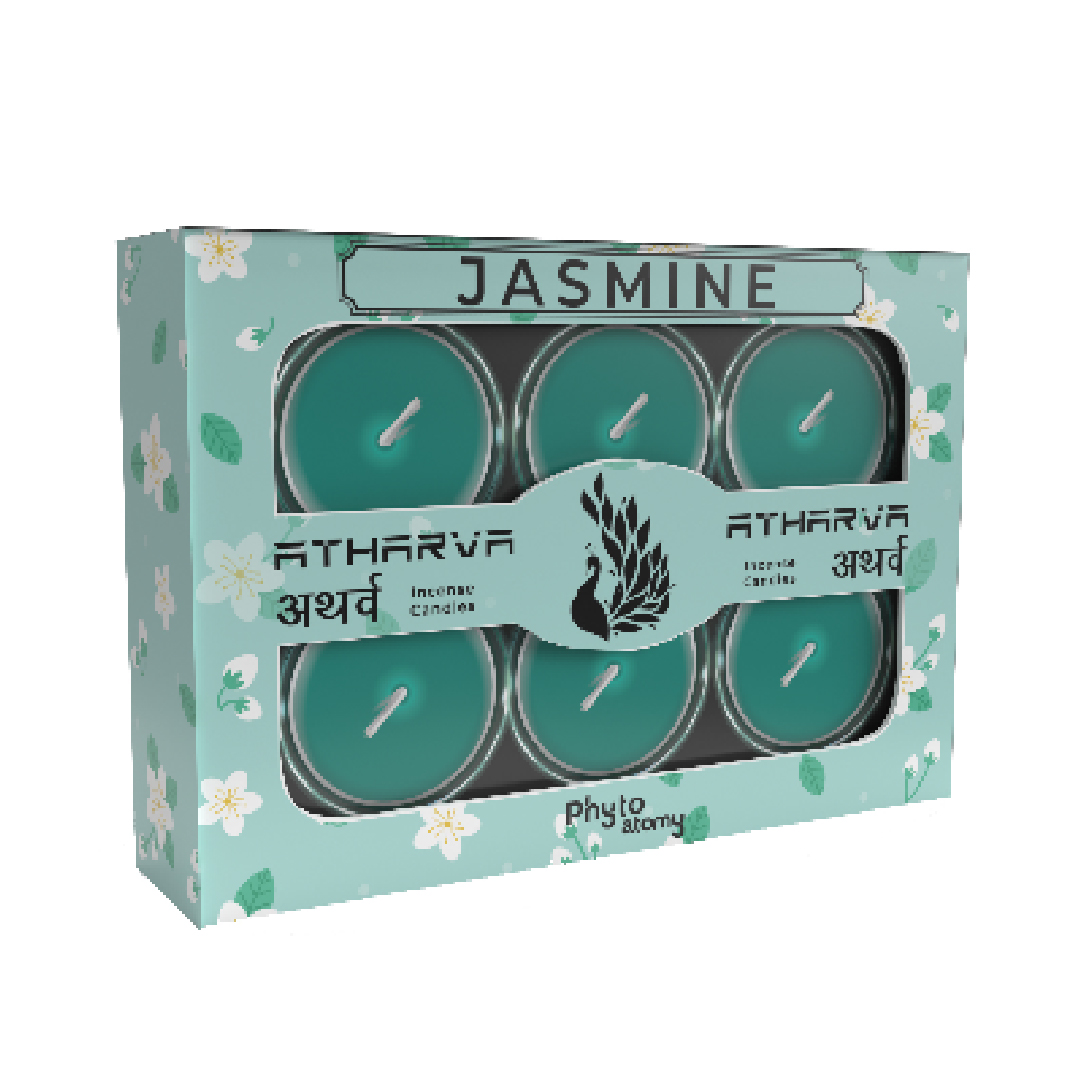 Jasmine Atharva Incense Candles (12 Pcs.)